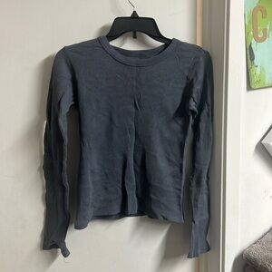 Brandy Melville Waffle Knit Blue Long Sleeve